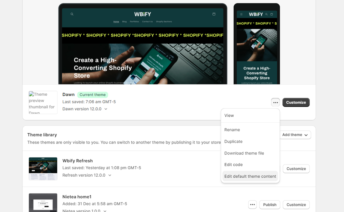To remove the "Powered by Shopify" in the footer